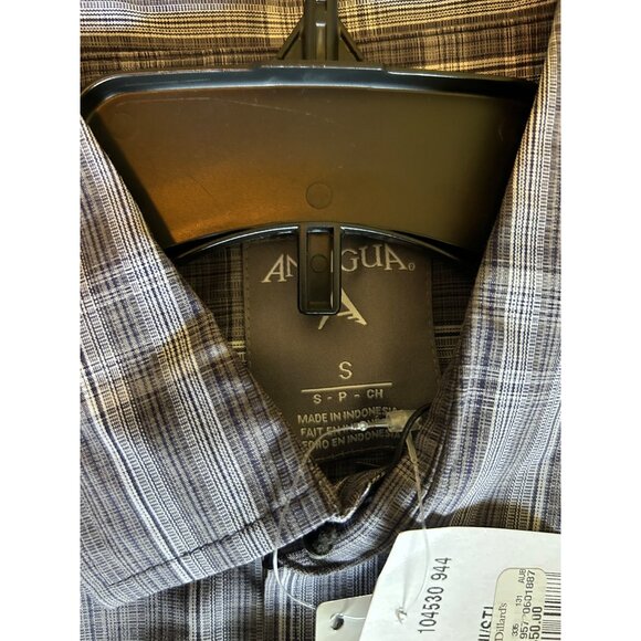 Antigua Auburn University Mens Plaid Button-Down Shirt Size S - Picture 5 of 6